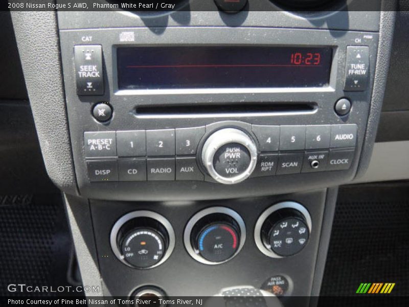 Phantom White Pearl / Gray 2008 Nissan Rogue S AWD