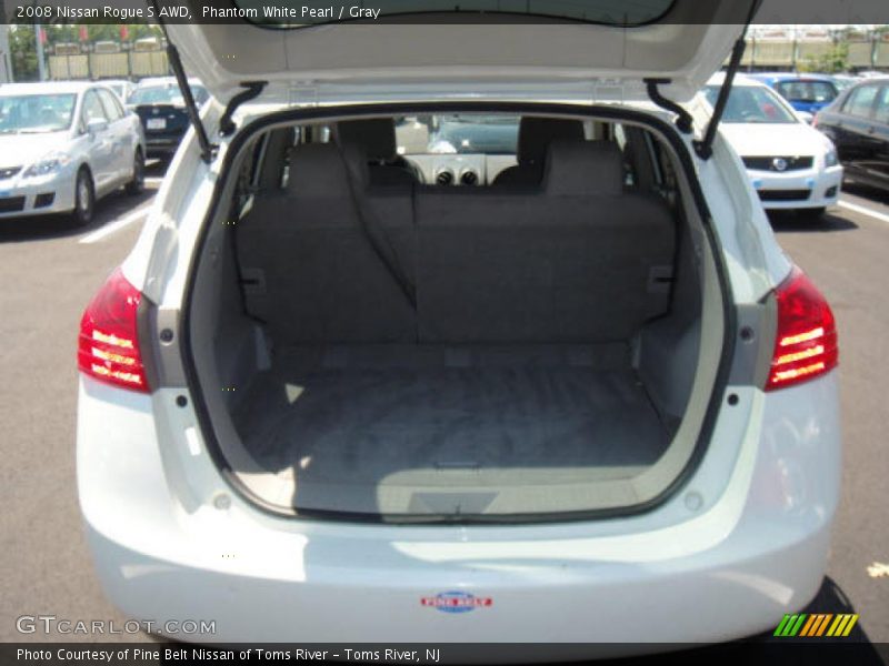 Phantom White Pearl / Gray 2008 Nissan Rogue S AWD