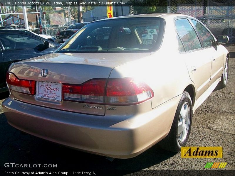 Naples Gold Metallic / Quartz Gray 2001 Honda Accord EX V6 Sedan