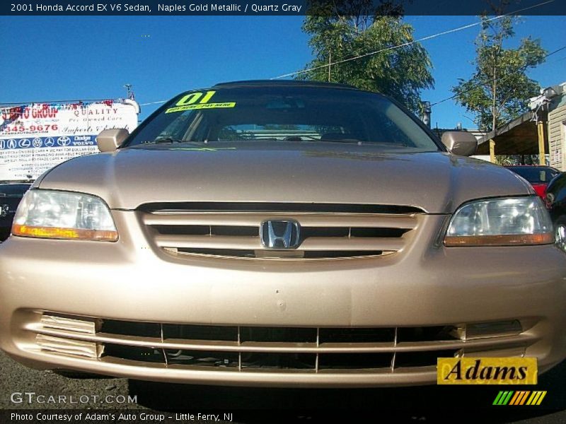 Naples Gold Metallic / Quartz Gray 2001 Honda Accord EX V6 Sedan