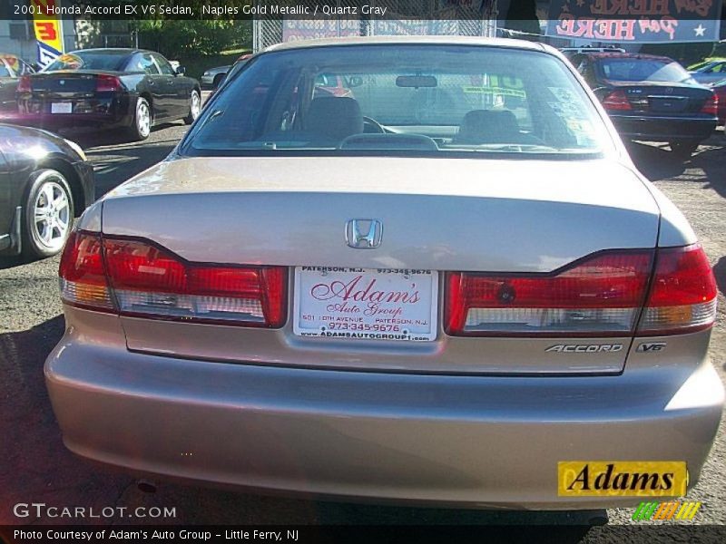 Naples Gold Metallic / Quartz Gray 2001 Honda Accord EX V6 Sedan
