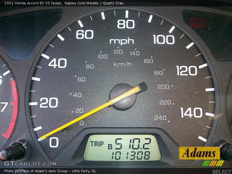 Naples Gold Metallic / Quartz Gray 2001 Honda Accord EX V6 Sedan