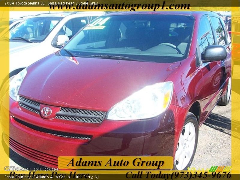 Salsa Red Pearl / Stone Gray 2004 Toyota Sienna LE