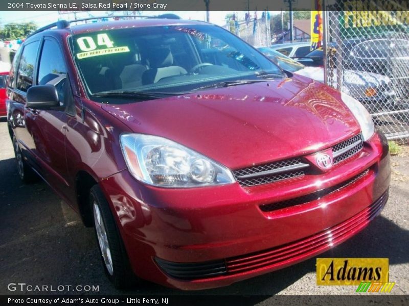 Salsa Red Pearl / Stone Gray 2004 Toyota Sienna LE