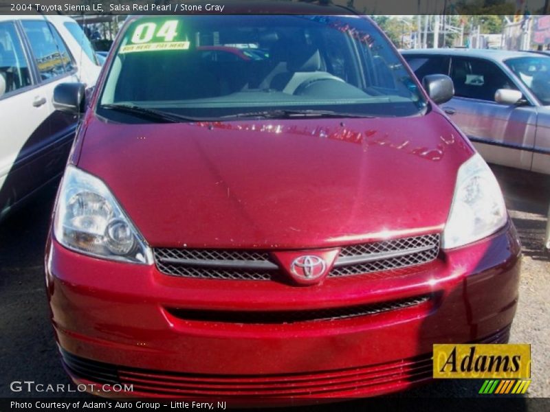 Salsa Red Pearl / Stone Gray 2004 Toyota Sienna LE