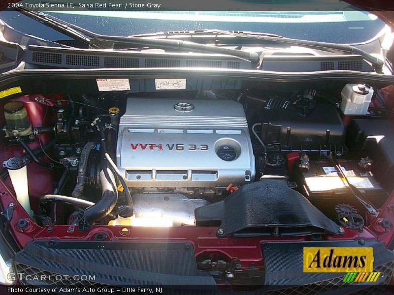 Salsa Red Pearl / Stone Gray 2004 Toyota Sienna LE