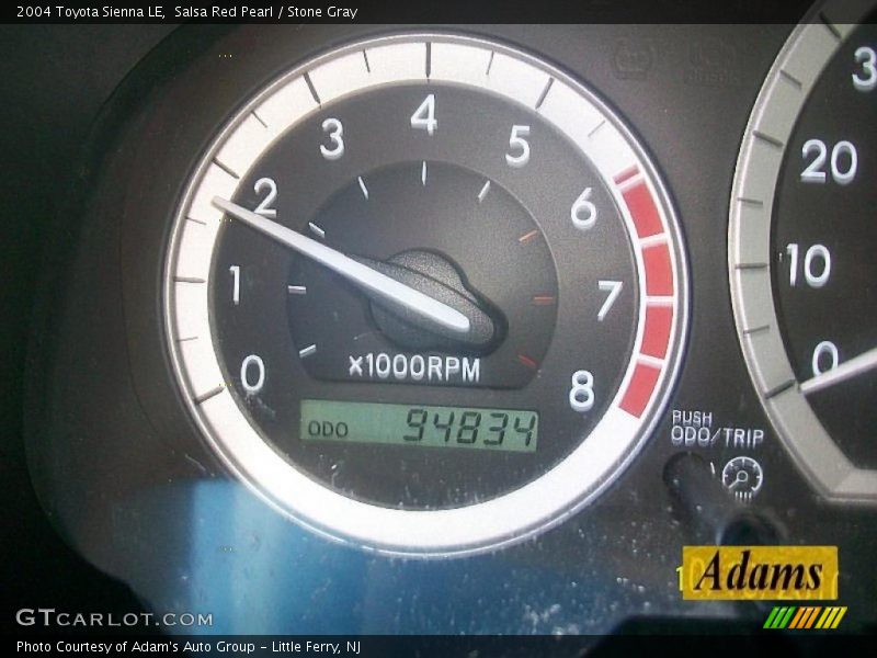 Salsa Red Pearl / Stone Gray 2004 Toyota Sienna LE