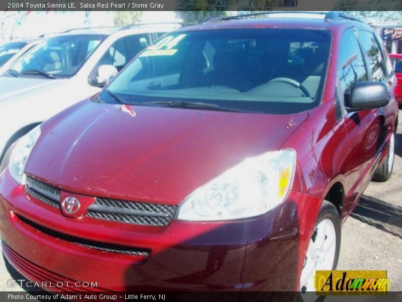 Salsa Red Pearl / Stone Gray 2004 Toyota Sienna LE