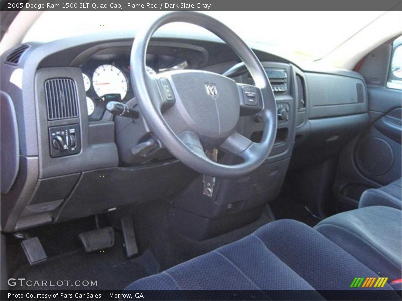 Flame Red / Dark Slate Gray 2005 Dodge Ram 1500 SLT Quad Cab