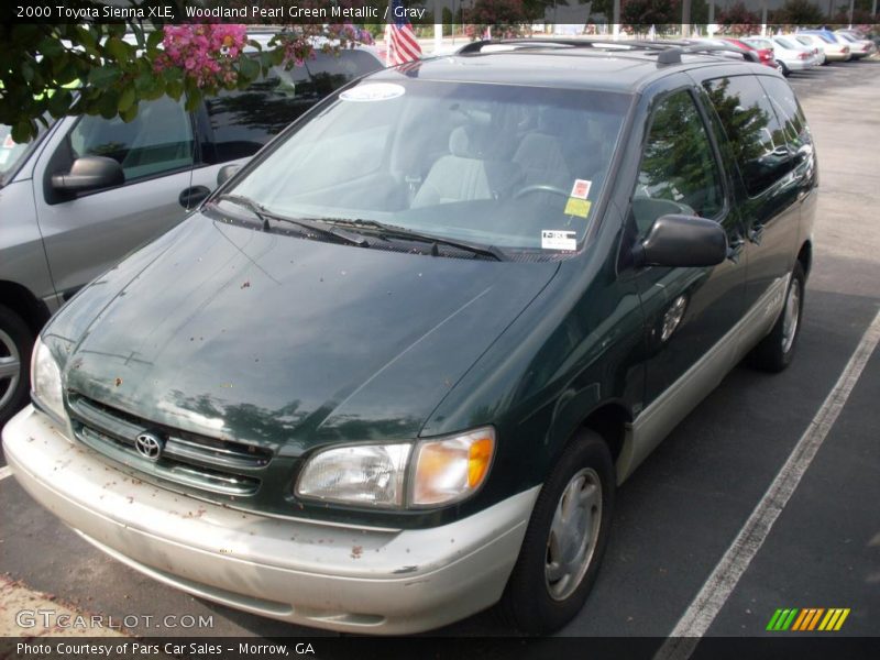 Woodland Pearl Green Metallic / Gray 2000 Toyota Sienna XLE