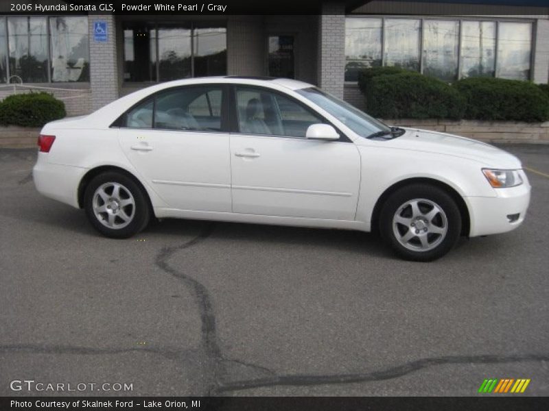 Powder White Pearl / Gray 2006 Hyundai Sonata GLS
