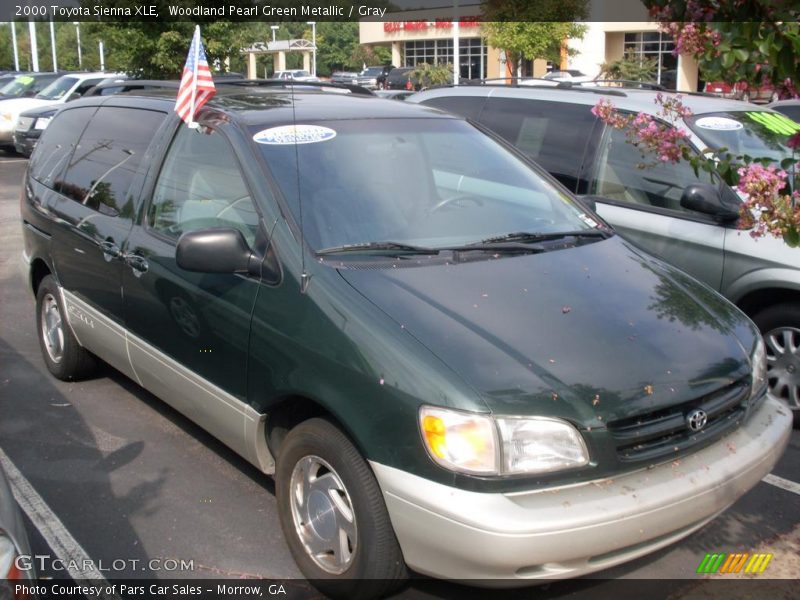 Woodland Pearl Green Metallic / Gray 2000 Toyota Sienna XLE