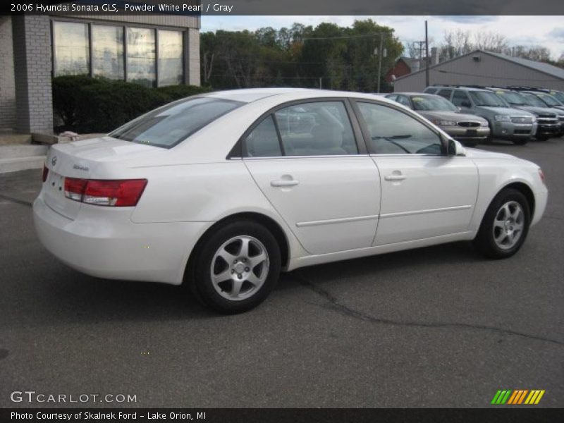 Powder White Pearl / Gray 2006 Hyundai Sonata GLS