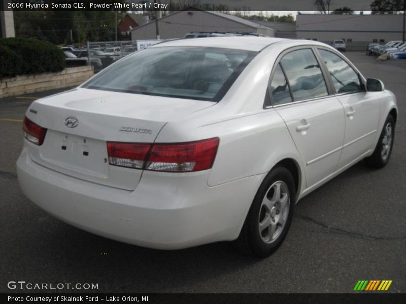 Powder White Pearl / Gray 2006 Hyundai Sonata GLS