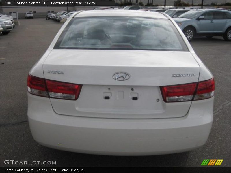 Powder White Pearl / Gray 2006 Hyundai Sonata GLS