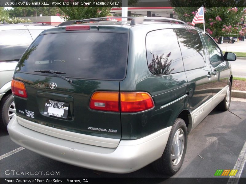 Woodland Pearl Green Metallic / Gray 2000 Toyota Sienna XLE