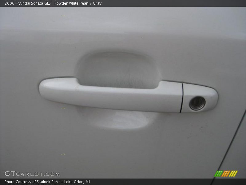 Powder White Pearl / Gray 2006 Hyundai Sonata GLS