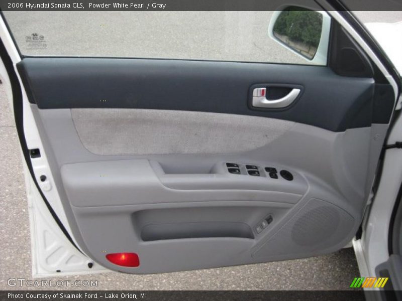Powder White Pearl / Gray 2006 Hyundai Sonata GLS