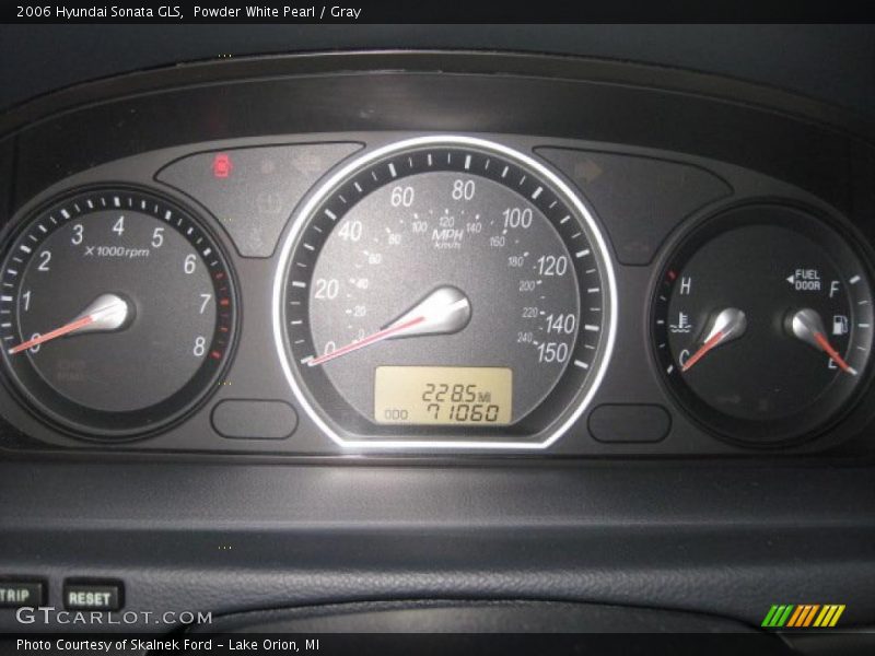 Powder White Pearl / Gray 2006 Hyundai Sonata GLS