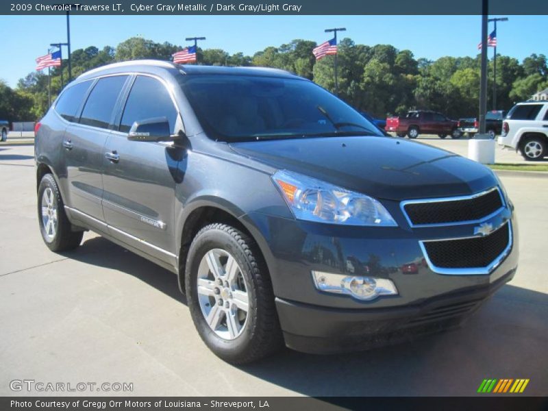 Cyber Gray Metallic / Dark Gray/Light Gray 2009 Chevrolet Traverse LT