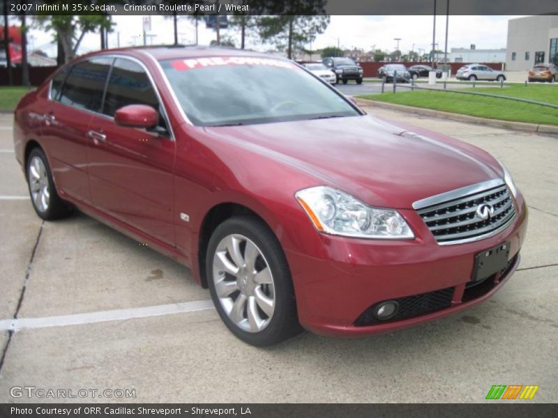 Crimson Roulette Pearl / Wheat 2007 Infiniti M 35x Sedan