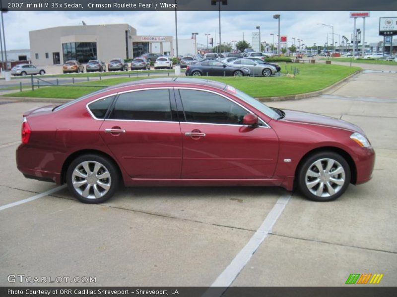 Crimson Roulette Pearl / Wheat 2007 Infiniti M 35x Sedan