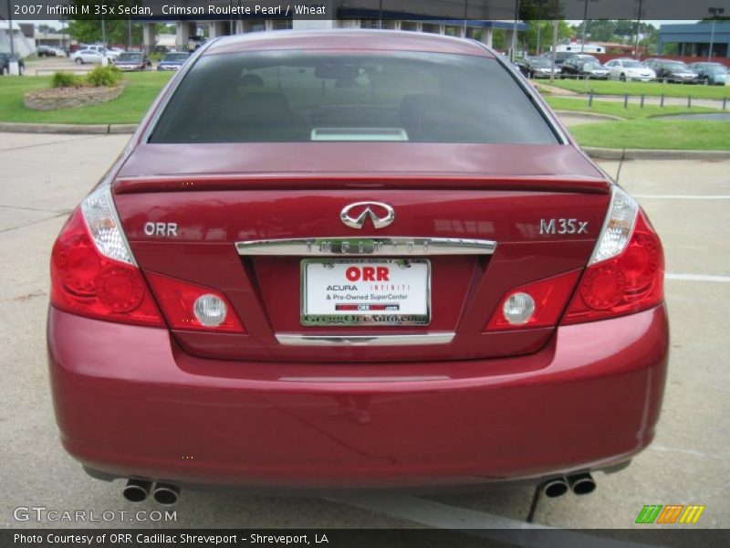Crimson Roulette Pearl / Wheat 2007 Infiniti M 35x Sedan