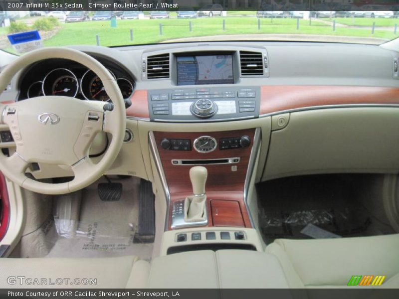 Crimson Roulette Pearl / Wheat 2007 Infiniti M 35x Sedan