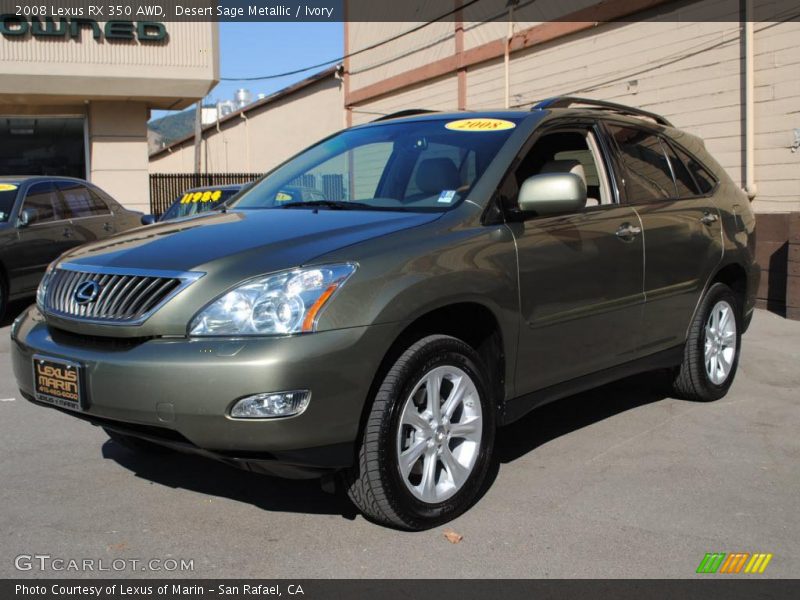 Desert Sage Metallic / Ivory 2008 Lexus RX 350 AWD