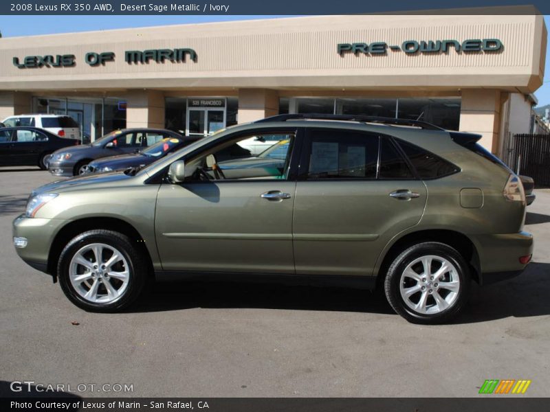 Desert Sage Metallic / Ivory 2008 Lexus RX 350 AWD