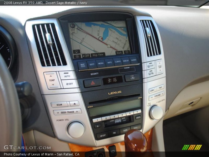 Desert Sage Metallic / Ivory 2008 Lexus RX 350 AWD