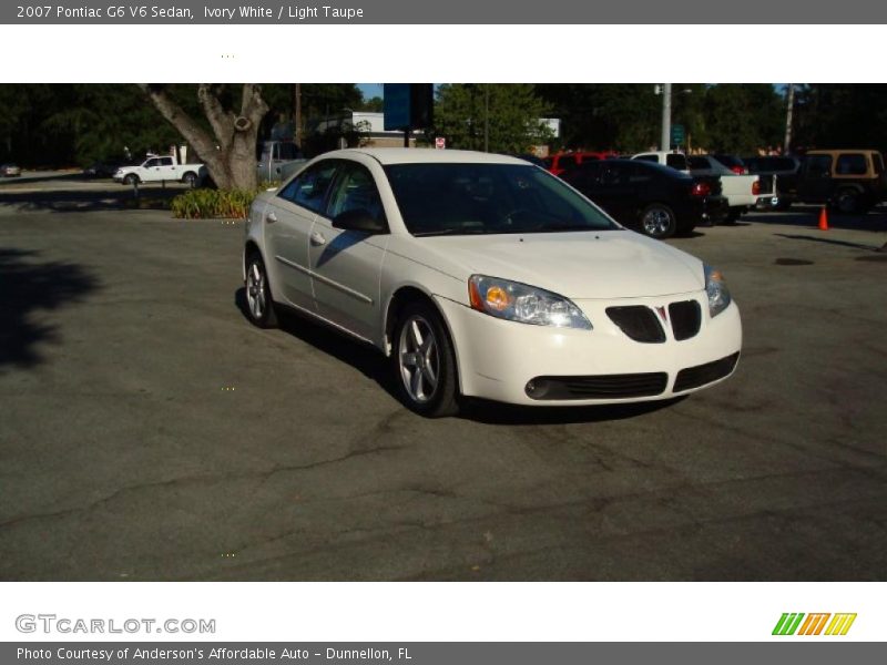 Ivory White / Light Taupe 2007 Pontiac G6 V6 Sedan
