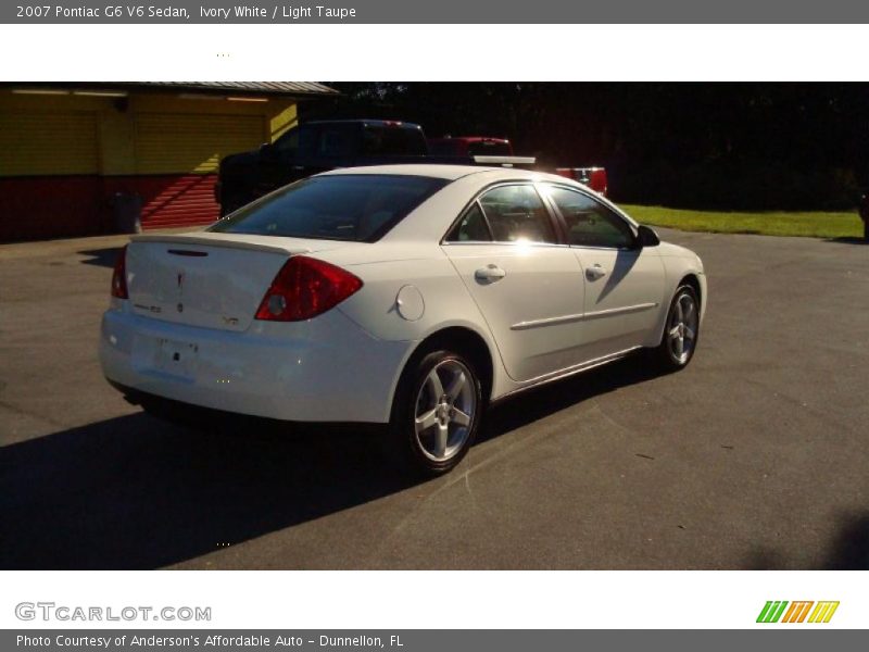 Ivory White / Light Taupe 2007 Pontiac G6 V6 Sedan