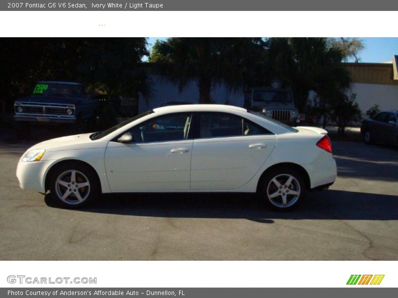 Ivory White / Light Taupe 2007 Pontiac G6 V6 Sedan