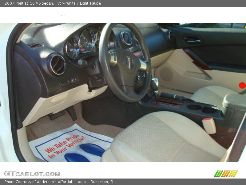 Ivory White / Light Taupe 2007 Pontiac G6 V6 Sedan