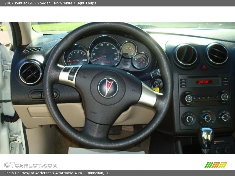 Ivory White / Light Taupe 2007 Pontiac G6 V6 Sedan