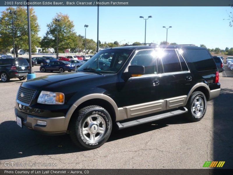 Black Clearcoat / Medium Parchment 2003 Ford Expedition Eddie Bauer