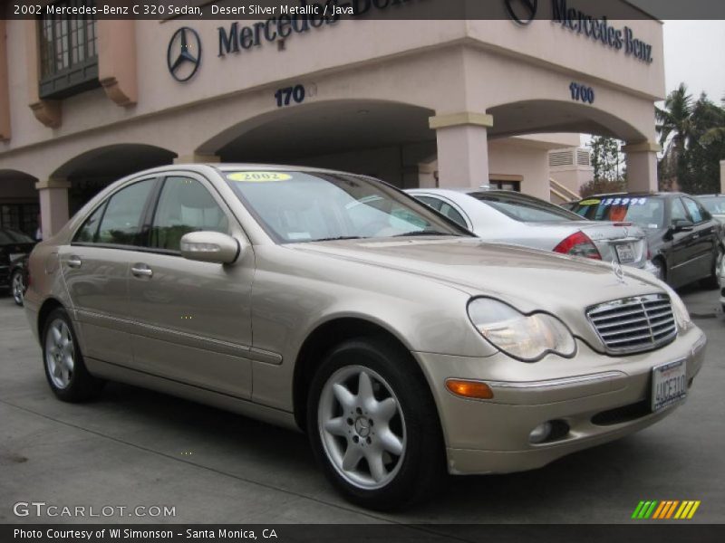 Desert Silver Metallic / Java 2002 Mercedes-Benz C 320 Sedan