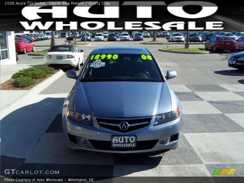 Glacier Blue Metallic / Quartz Gray 2008 Acura TSX Sedan