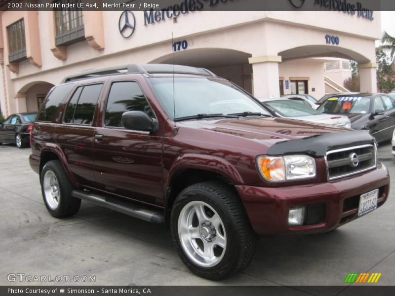 Merlot Pearl / Beige 2002 Nissan Pathfinder LE 4x4