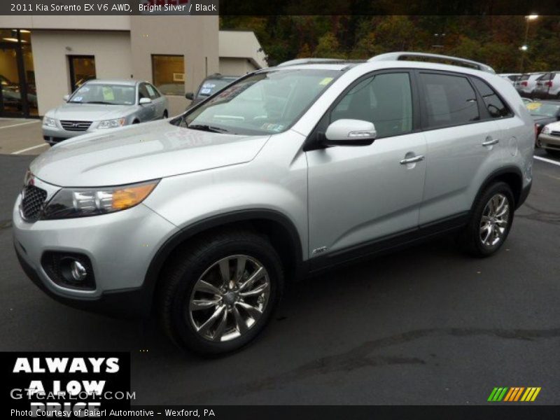 Bright Silver / Black 2011 Kia Sorento EX V6 AWD