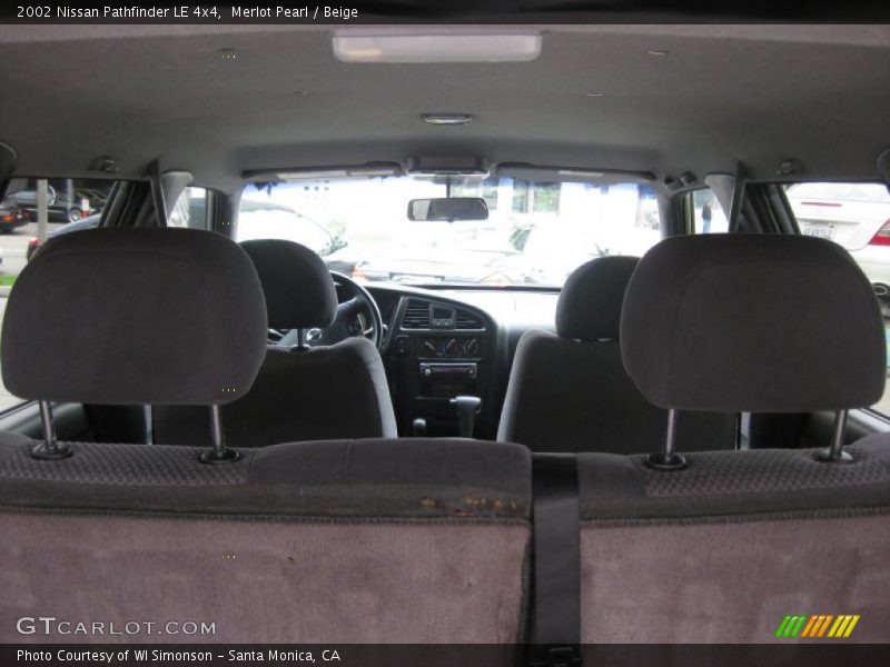 Merlot Pearl / Beige 2002 Nissan Pathfinder LE 4x4