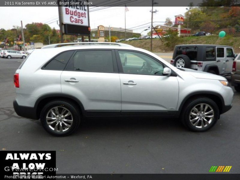 Bright Silver / Black 2011 Kia Sorento EX V6 AWD