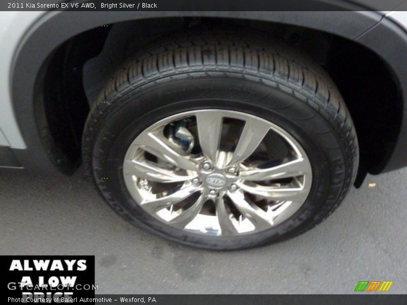 Bright Silver / Black 2011 Kia Sorento EX V6 AWD