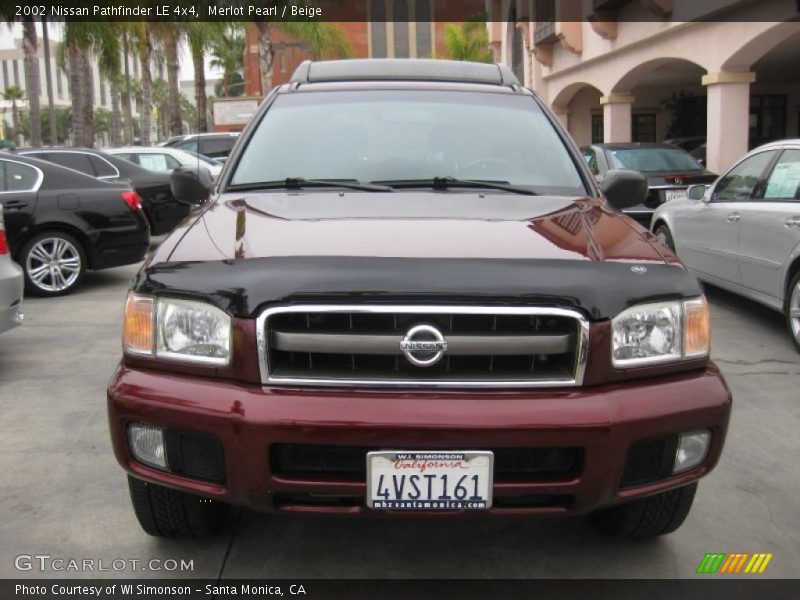 Merlot Pearl / Beige 2002 Nissan Pathfinder LE 4x4