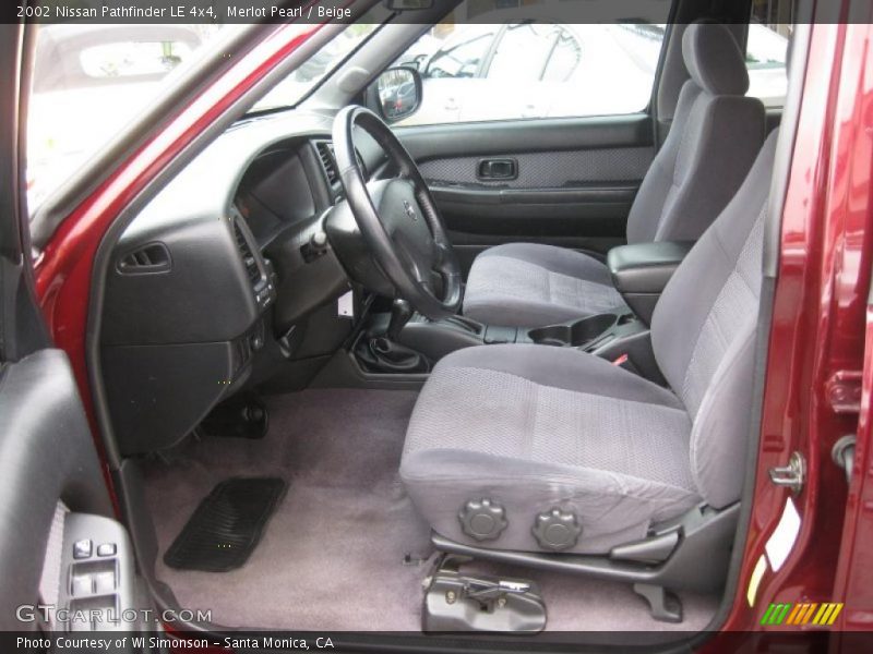 Merlot Pearl / Beige 2002 Nissan Pathfinder LE 4x4