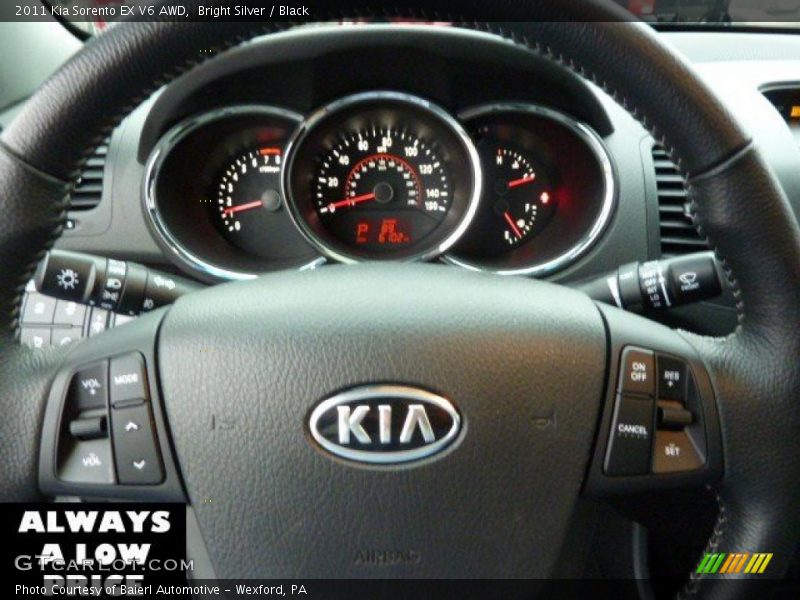 Bright Silver / Black 2011 Kia Sorento EX V6 AWD