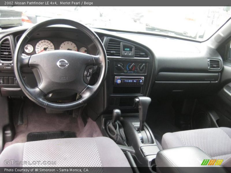 Merlot Pearl / Beige 2002 Nissan Pathfinder LE 4x4
