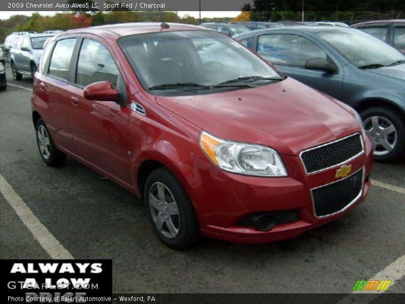 Sport Red / Charcoal 2009 Chevrolet Aveo Aveo5 LS