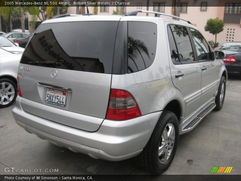 Brilliant Silver Metallic / Charcoal 2005 Mercedes-Benz ML 500 4Matic